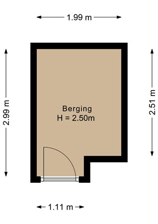Floorplan - Persimoenstraat 35, 3545 DB Utrecht